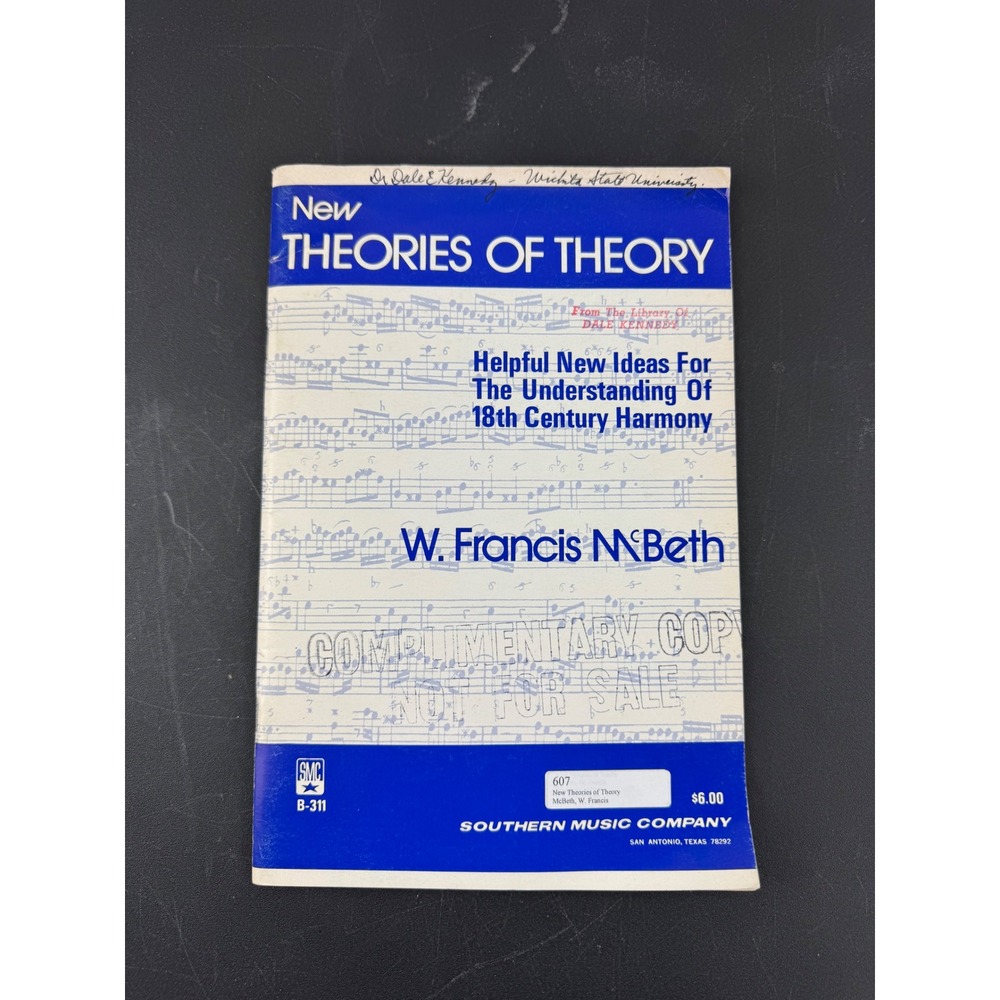 New Theories of Theory W Francis McBeth 1979 Southern Music Company Harmony Book